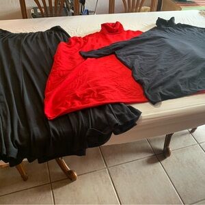 🎆 3/$10 Alfani Black Ribbed Knit Sweater sets and skirt